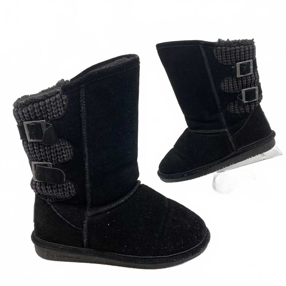 BearPaw Black Ankle Boots Buckle | Womens 8
